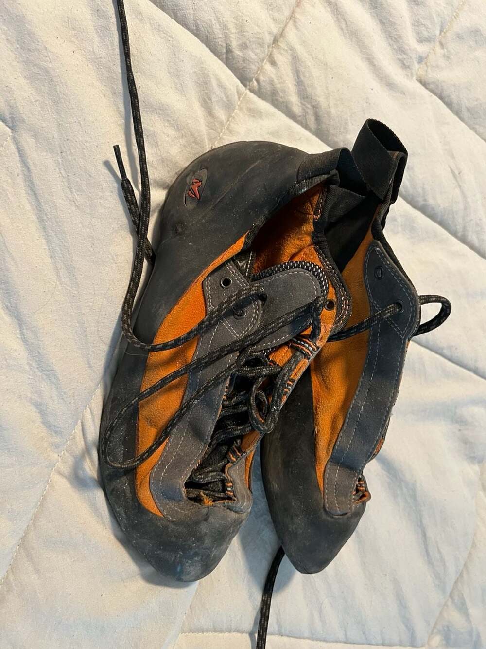 Millet Orange and Grey Lace-Up Rock Climbing Shoes